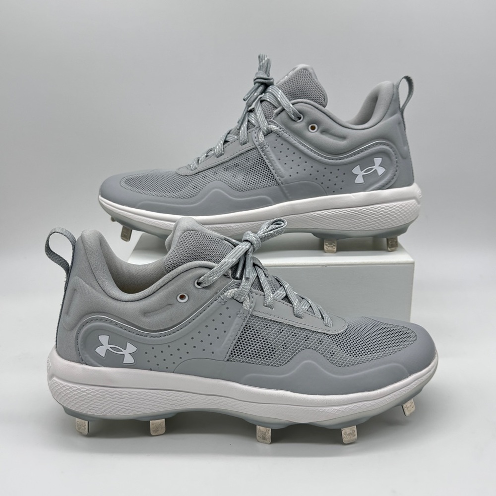 Under Armour Womens Glyde MT TPU Softball Cleats Gray Size 8